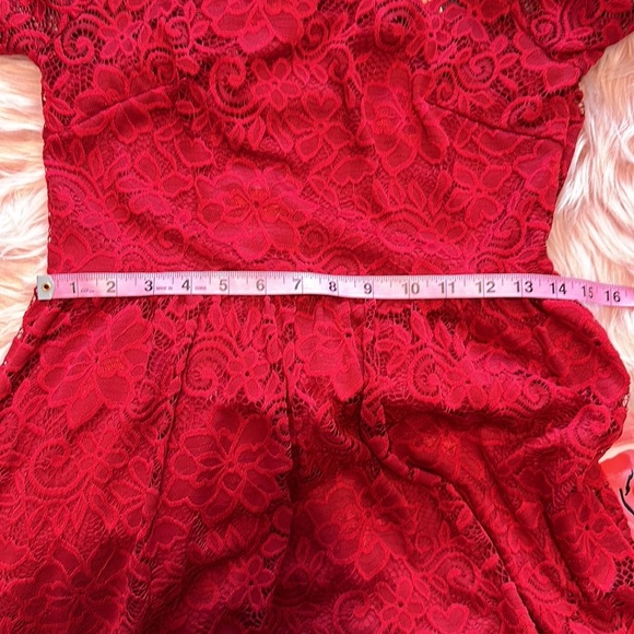 Elegant Red Lace Long Sleeve Full Length Maxi Formal Dress NWT - Picture 13 of 13